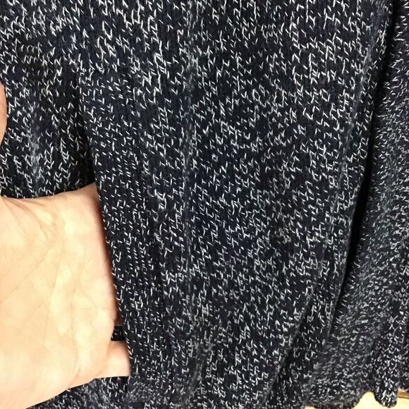 Nautica Men's Navy Blue Speckled Full Zip and Snap Cardigan Sweater XL - Picture 4 of 12